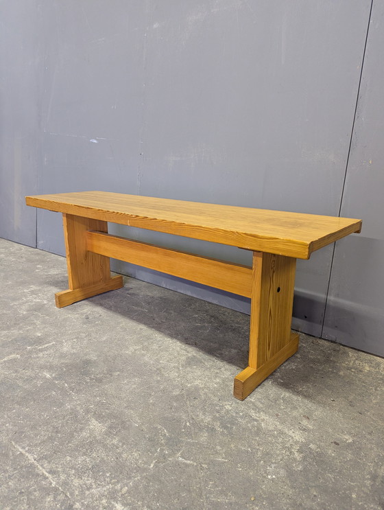 Image 1 of Vintage wooden dining table with bench Taapiovaara