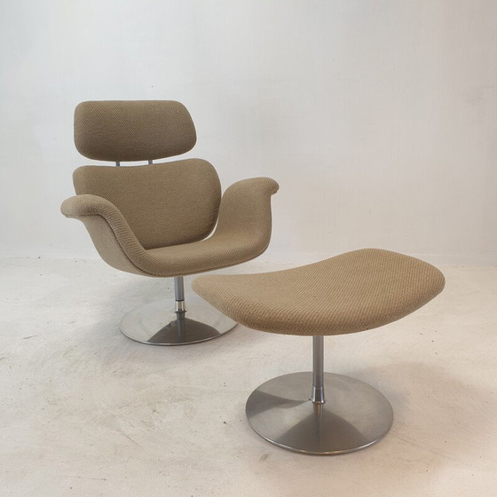 Image 1 of Fauteuil et ottoman Big Tulip vintage par Pierre Paulin pour Artifort, 1980