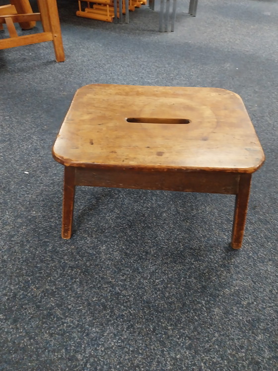 Image 1 of 1 x 1900's wooden ottoman