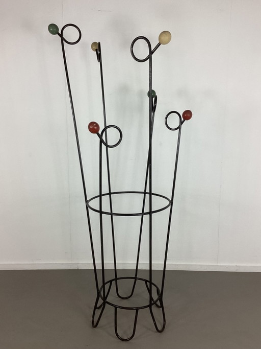 Perchero vintage Roger Feraud de Francia de los años cincuenta (1950) – kapstokken, Wood, Metal