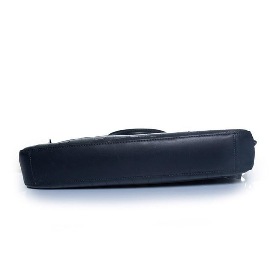 Image 1 of Coach, croc embossed laptop bag in blue