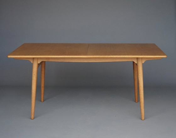 Image 1 of Table de salle à manger extensible en chêne Hans J. Wegner Modèle AT 310 par Andreas Tuck,1960s