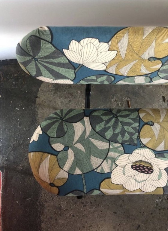 Image 1 of Panca in tessuto floreale