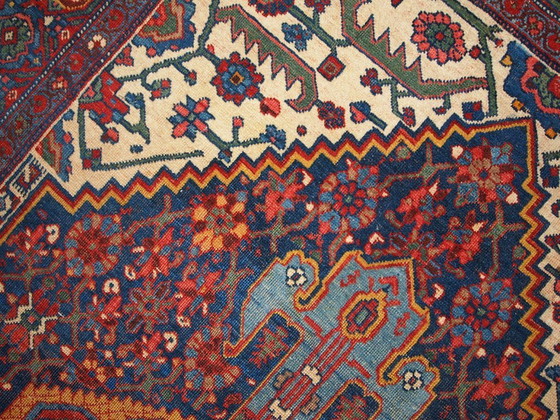 Image 1 of Handgemaakt antiek Perzisch Bidjar-tapijt 149 cm x 225 cm (4,9' x 7,4') jaren 1880 - 1B194