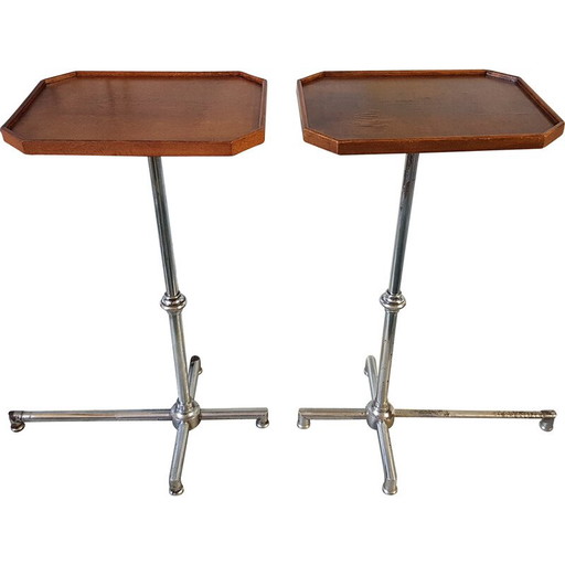 Paar vintage Beistelltische aus Holz
