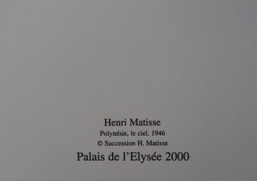 Henri Matisse, Polynesien, der Himmel (1946), Siebdruck 2000