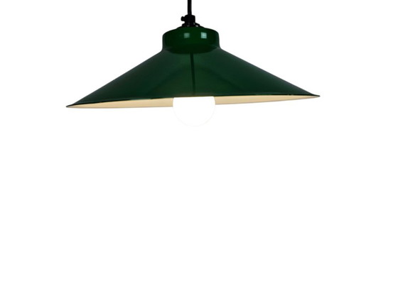 Image 1 of Lampada a sospensione industriale - smaltata - anni '60
