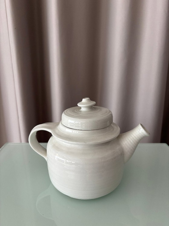 Tetera Arabia, cerámica blanca, Accesorios de mesa, Blanco, Scandinavian (foto 5 de 9)