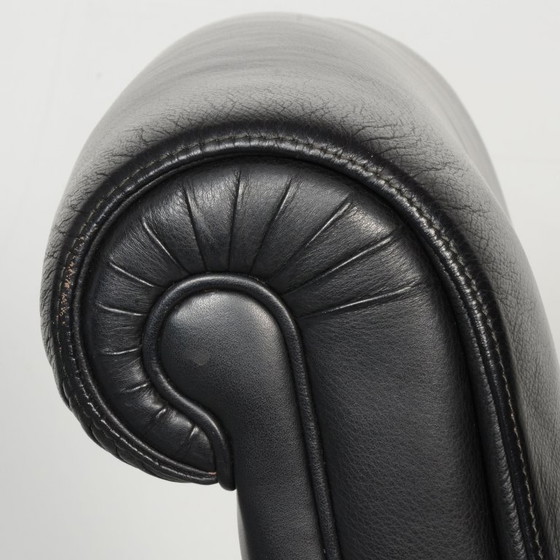 Poltrona Frau Fauteuil, Zwart Leder – Bureaustoelen, Leather, Metal (photo 6 of 7)