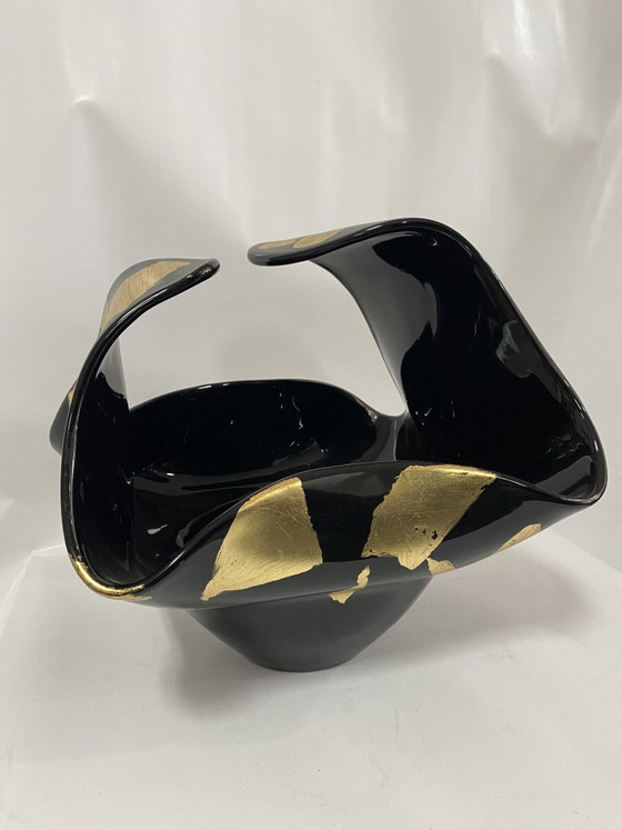 Image 1 of Handgemaakte design keramische vaas / Sculpturaal tafelstuk