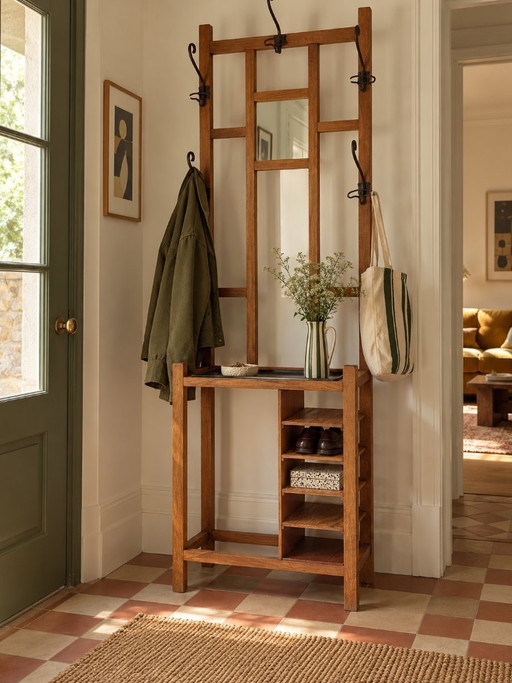 Houten kapstok in Art Nouveau/Art Deco stijl 1920-1940