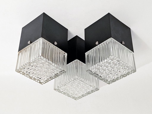 Lámparas de techo en forma de cubo, años 60