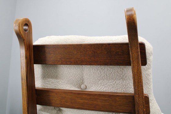 Image 1 of Coppia di poltrone brutaliste in rovere, Cecoslovacchia, anni '70