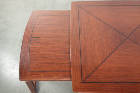 Image 1 of Table basse Art Déco à sections extensibles, signée Schuitema, collection Decoforma