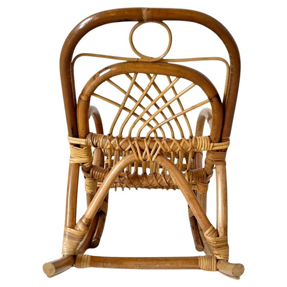 Image 1 of 1x Mecedora infantil de bambú de mediados de siglo, Italia, década de 1960