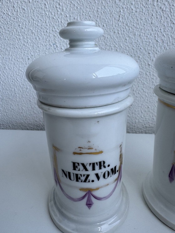 2 Vintage 19th Century Pharmacy Jars – Decorative Objects, Ceramic (photo 2 of 7)