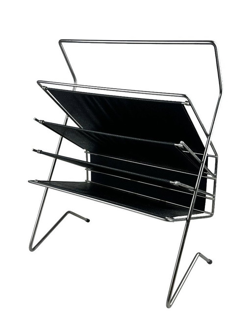 60's 70's Porte-revues Métal Plastique Space Age