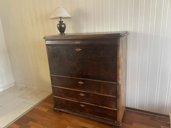 Image 1 of Antieke secretaire kast / klepbureau