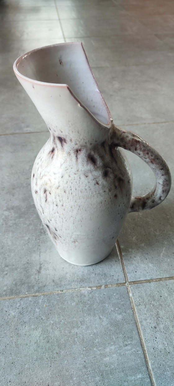 Image 1 of Geëmailleerd aardewerk sinaasappelservies uit de jaren 60