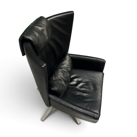 Poltrona girevole Maua in pelle nera, modello Design On Stock – Sedie girevoli, Metal, Leather (photo 9 of 16)