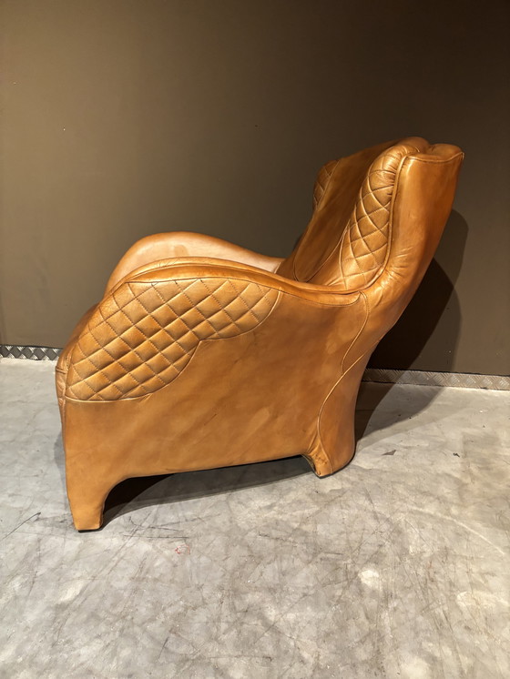 Image 1 of Vintage Cognacleren Saddle Chairs Timothy Oulton Style