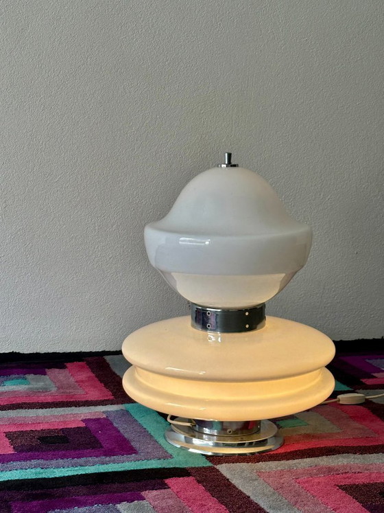 Image 1 of Grande lampe de table en verre de Murano, style milieu du XXe siècle, par Nason pour Mazzega – Italie des années 1970