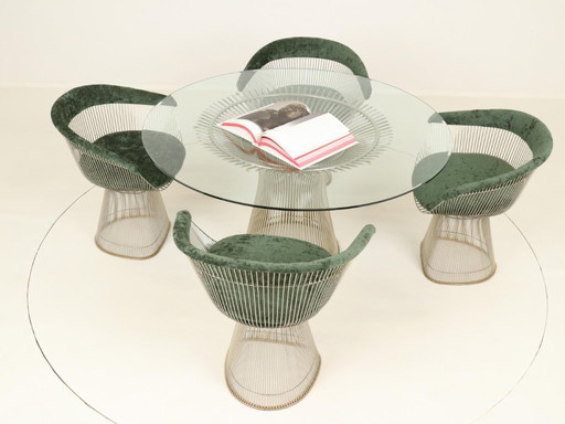 Wire Dining Set by Warren Platner for Knoll, US, 1980s