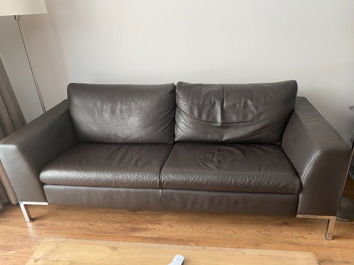 Canapé deux places Montel – 2 zitsbanken, Leather, Metal
