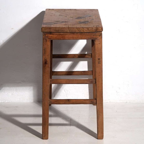 Antieke console tafel voor hal (ca. 1920), Hout, Bruin, Vintage (foto 19 van 19)