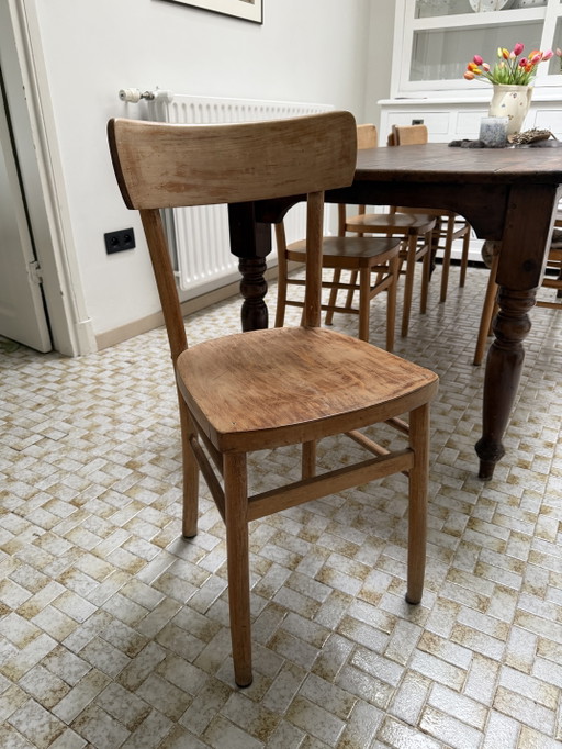 6 sedie vintage in legno – eetkamerstoelen, Wood