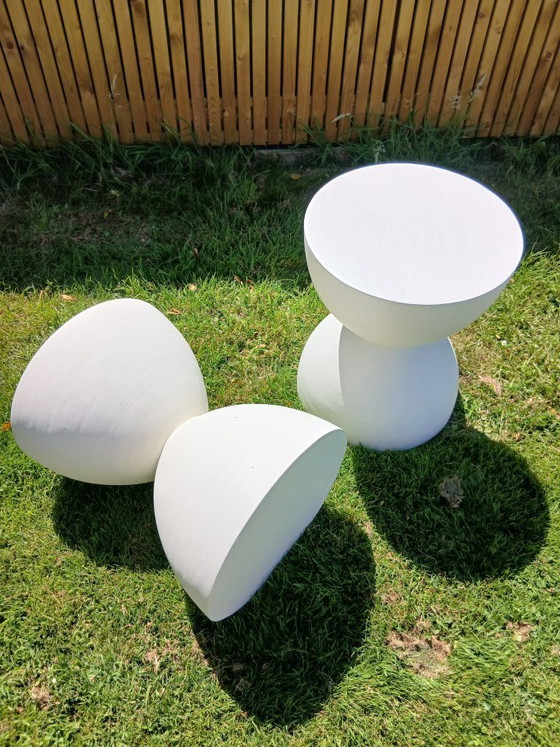 Image 1 of Set of 2 organic Mortex side tables – New condition – Original packaging