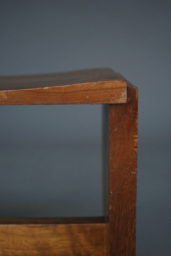 Image 1 of Mid-Century Church Stool in walnut, 1950s