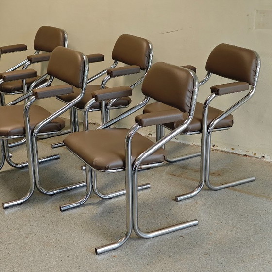 Vintage Jerry Johnson Eetkamerstoelen – Skai (photo 3 of 11)