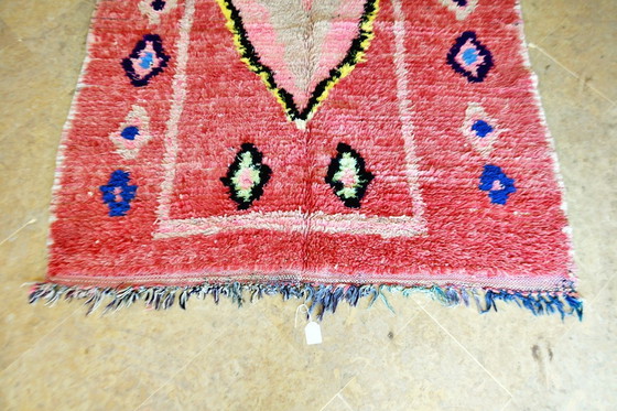 Image 1 of Roze vintage Marokkaans Boujaad vloerkleed 266 x 150 cm