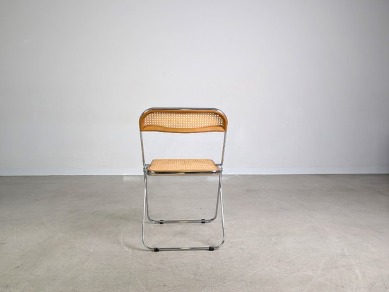 Image 1 of Plia Cane folding chair Castelli Giancarlo Piretti chair Viennese wickerwork
