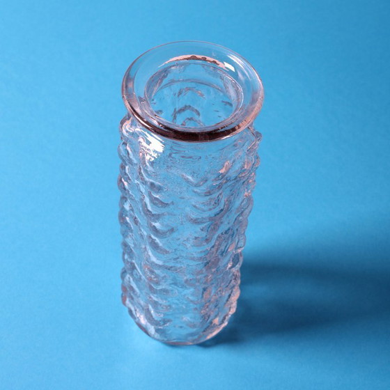 Image 1 of Vintage Stylish Pressed Glass Bubble Vase Designed by Vladislav Urban / 1967
