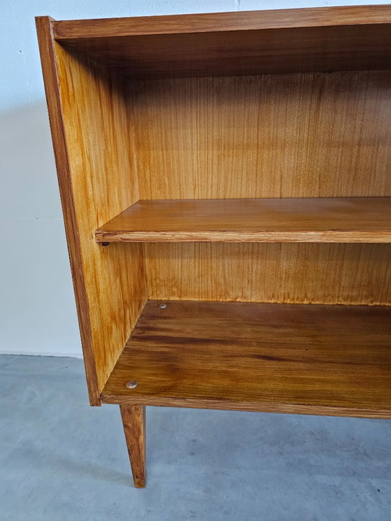 Vintage Mid-Century Lowboard / Bookcases, 60s/70s Scandinavian Style, Wood, Brown, Mid Century Modern (photo 7 of 13)