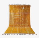 Large Moroccan Carpet Beni Ouarain Yellow Sun, Handmade 206x330