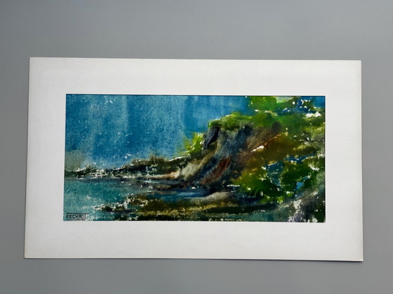 Image 1 of Eugene Eechaut (1928-2019) - dittico paesaggistico, firmato, anni '70