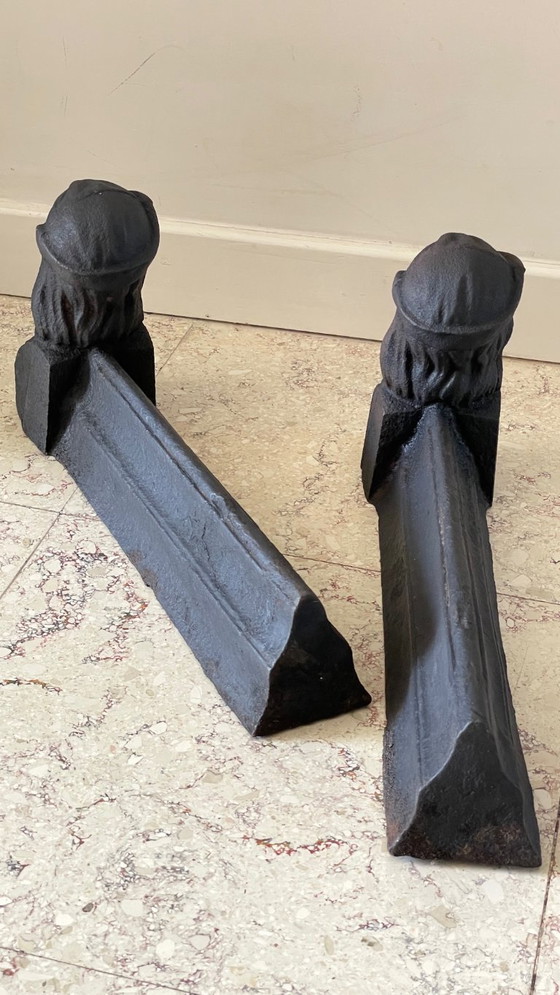 Image 1 of Vintage gietijzeren haardhonden