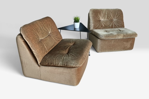 2 Green vintage Cor armchairs "Ambo" by Jo Otterpohl