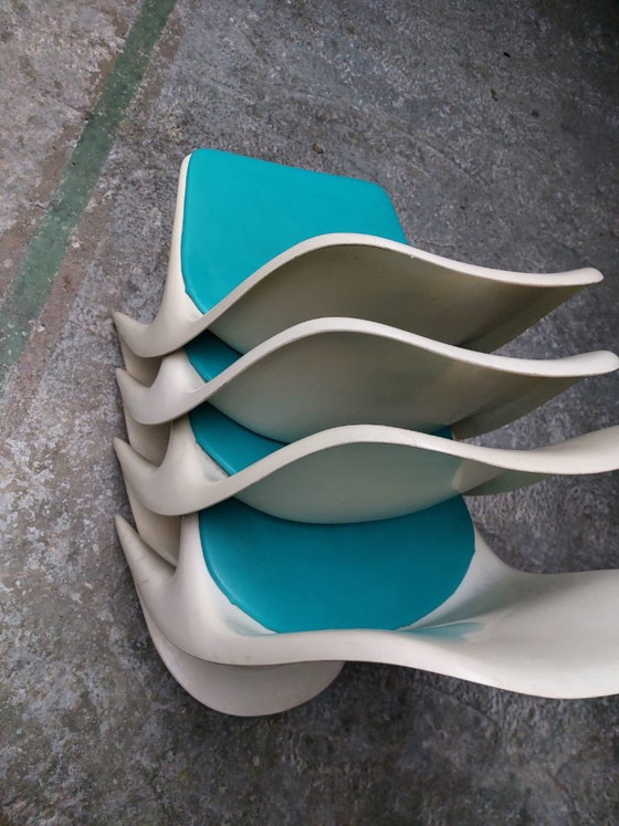 4 chaises Casalino vintage de style Space Age, conçues par Alexander Begge pour Casala. (photo 3 of 33)