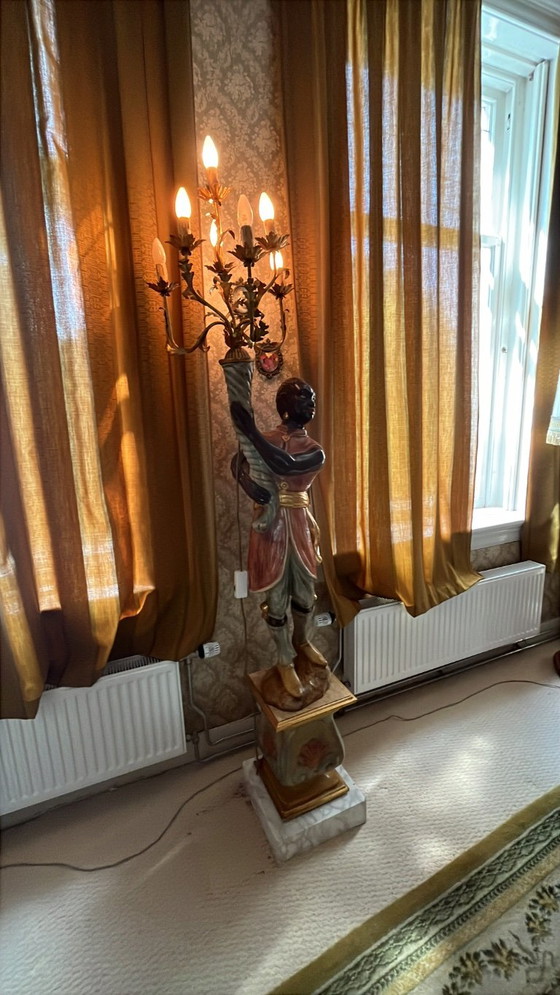 Blackamoor-Torchière – Lámparas de pie, Metal, Wood (photo 3 of 5)