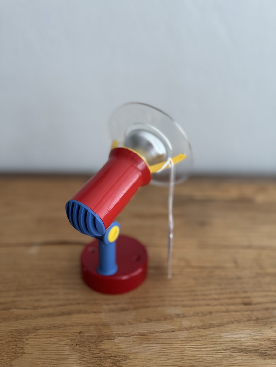 Image 1 of Vintage spotlight by Massive for IKEA in yellow/blue/red 80s.