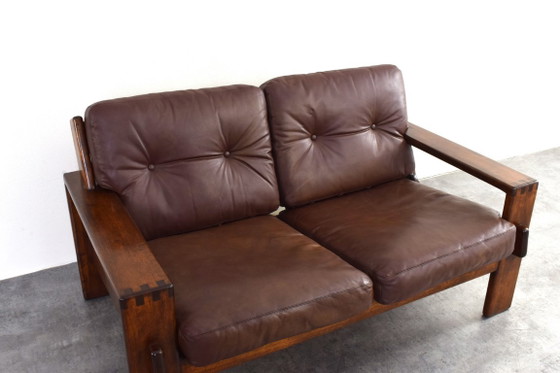 Brutalist Bonanza Sofa by Esko Pajamies for Asko, 1960s. – 2 seaters, Wood (photo 15 of 16)