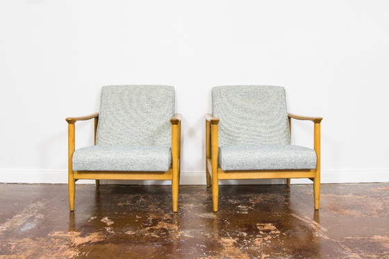 Image 1 of Mid-eeuwse moderne fauteuils GFM-142 van Edmund Homa, Polen, jaren 1960, set van 2