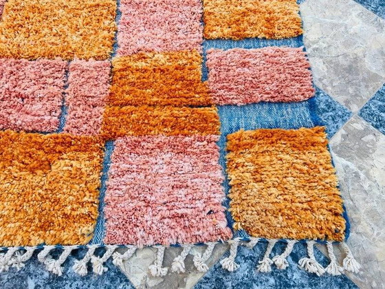 Handgemaakt kleurrijk vloerkleed uit het Atlasgebergte 3/2m – Vloerkleden en tapijten, Wool, Bohemian (photo 8 of 8)