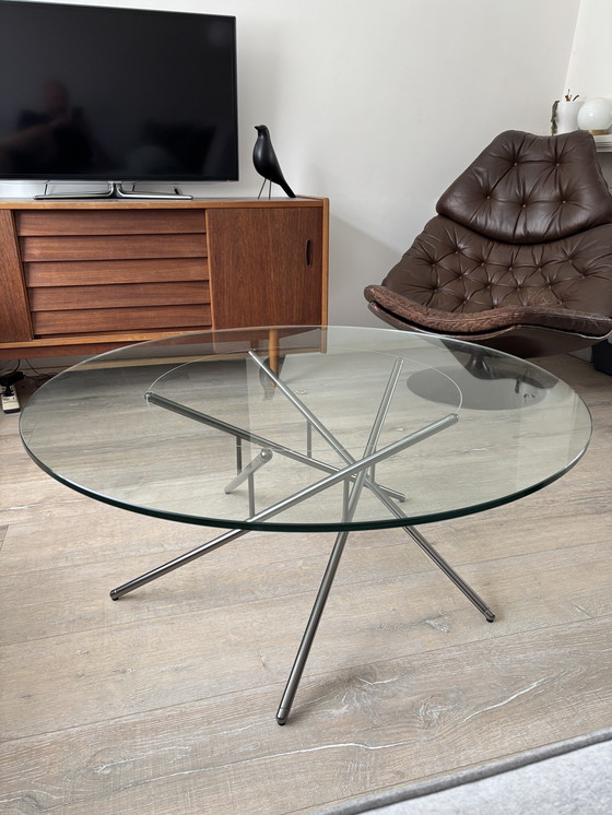 Image 1 of Tavolino in vetro Balance di design italiano degli anni Settanta