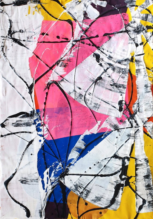 The Pink Flame - XXL – schilderijen tekeningen, Canvas, Abstract (photo 2 of 35)