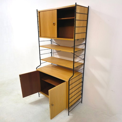 Mobiletto per corde WHB vintage in rovere anni '70